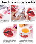 Step-by-step guide for Pink Vintage Diamond Painting Coaster Kit 8 Pieces With Holder Dope Retro Funny Drinks Theme 5D DIY Art