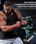 Muscular man using Twister Arm Trainer Pro For Men, Adjustable Chest And Arm Exerciser in gym setting