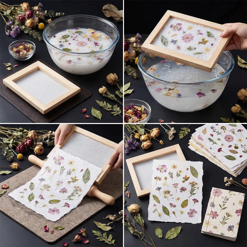 All In One 3 Pack Paper Making Frame Kit With Wooden Screens In A4 A5 A6 Sizes For DIY Papermaking Must Have Mesh Molds Reusable Craft Tools