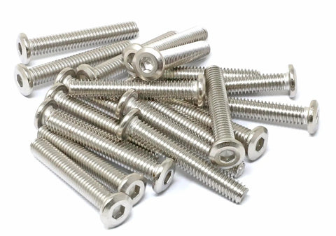 20 Pcs 5/16-18 By 2 Inch Stainless Steel 304 Hex Socket Flat Head Cap Screws Bolts For Furniture With Bright Finish And Allen Wrench