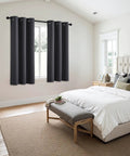 Dark Gray Blackout Curtains for Bedroom and Living Room Two Panels 40 By 63 Inches Thermal Insulated Room Darkening Drapes
