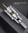 Pro Grade Carbide Tipped Hole Saw Kit 4-1/2 Inch Cutter With Two Titanium-Plated Pilot Bits For Metal Wood Plastic Stainless Steel Iron