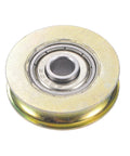 Heavy Duty U Groove Sliding Door Roller With 6.4mm Shaft And 32mm Bearing Steel Zinc Plated for smooth gliding cabinet use.