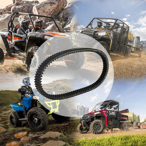 Drive Belt For Yamaha Grizzly 550 660 700 Kodiak 700 Rhino 660 And KYMCO UXV 700i in off-road ATV setting