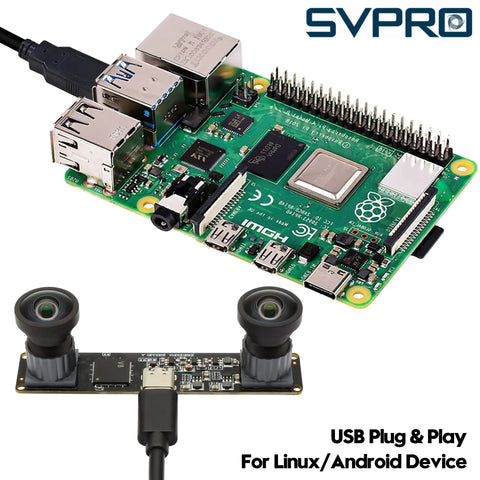 High Speed 1200P 60FPS Global Shutter USB Camera With Dual M12 Lenses 3D Stereo Wide Angle For Industrial Computer Vision And Face Recognition Compatible With Windows Linux Android MacOS Raspberry Pi and Raspberry Pi board