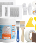 All In One Drywall Patch And Spackle Repair Kit For Quick Holes And Cracks On Walls And Ceilings With 22 Ounce White Putty, Scraper, Mesh Tape, Sanding Block, Gloves, And Patch Tools For A Clean Pro Finish
