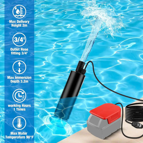 Ftvogue 500 GPH Electric Submersible Water Transfer Pump For Pools And Basements High Performance Sewage Dispenser With Powerful High Velocity Motor For Rapid Efficient Drainage In Gardens And Yards