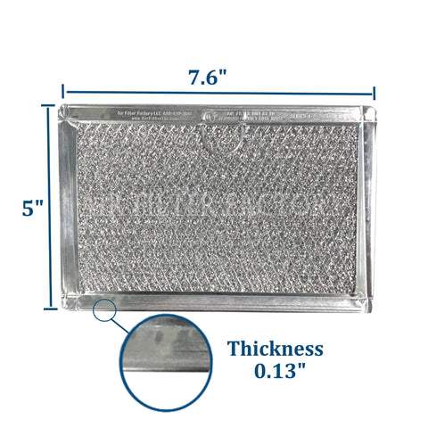 Microwave Pro Grade Heavy Duty Grease Filter Replacement For 5304509444 And 5304517871 5 X 7.6 X 0.13 Inches Aluminum Mesh 12 Layer Vent Hood Filter For Frigidaire 2 Pack Bundle