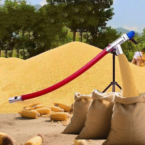 Beefy Heavy Duty Industrial Screw Conveyor For Farm And Industrial Use Flexible Spiral Auger near corn and grain bags outdoors
