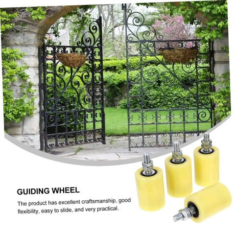 4 Pack Nylon Pulley Block For Sliding Doors And Gates Heavy Duty Wheel Guiding Wheel For Rail Gates And Electric Gates