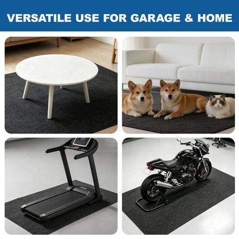 Versatile Garage Oil Spill Mat 36 By 59 Inches Dual Layer Absorbent Felt Top With Rubber Backing for under various items