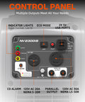 Control panel of the 2300W Inverter Generator For Camping And RVs Portable Beast Power With Super Quiet Operation lightweight