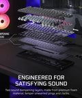 Dope K70 Pro Rgb Tenkeyless Mechanical Gaming Keyboard Featuring Pre Lubed Hall Effect Switches and Lightning Fast Rapid Trigger Tech with dampening layers.