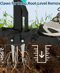40 Inch Stand Up Weed Puller With 4 Claw Ejector Long Reach Garden Weeder For Easy Root Removal No Bending Kneeling Or Back Strain Effortless Dandelion Thistle And Crabgrass Removal, 4-claw root removal