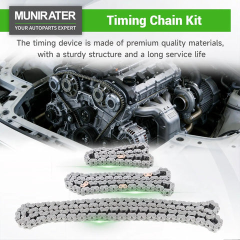Timing Chain Kit Replacement For 2008 To 2015 VW Golf MK5 MK6 Passat A4 EA888 1.8L 2.0T Engine displayed with engine