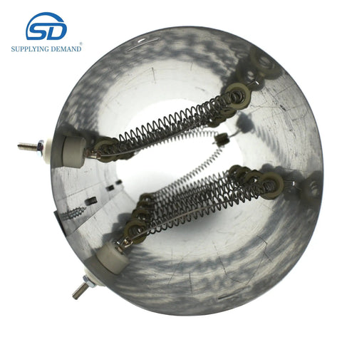 Dryer Heating Element And Housing Assembly Replacement Kit For DIY Pros 240V 5000W Fits Model Specific Dryers With 13 To 32 Terminal Studs Includes Housing And Complete Assembly, interior view with spiral heating coils