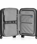 Luggage: Amazon Pagosa 22-inch expandable black hardside carry-on with spinner wheels and interior mesh pockets