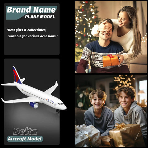 Delta Airplane Miniature Model For Display, Dope Collectible Aircraft Replica, desktop desk decor gift, alloy die cast build