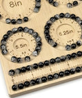 Bead Boards For Jewelry Making And Bracelets Bamboo Beading Board with grooves for 5 to 8 inch bracelets, natural bamboo material.