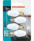 Incandescent C7 Nightlight Bulbs 7W Dimmable With E12 Candelabra Base Frosted Finish Warm White 2850K Cozy Glow 4 Pack