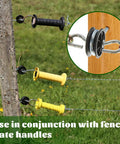 12 Pack Black Electric Fence Insulators With Screws And Post Anchors For Ring Wooden Posts And Gate Handles Heavy Duty Fence Wiring