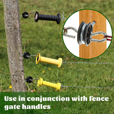 12 Pack Black Electric Fence Insulators With Screws And Post Anchors For Ring Wooden Posts And Gate Handles Heavy Duty Fence Wiring