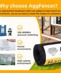 Beefy Black Heavy Duty Hardware Cloth Welded Wire Mesh Roll displayed with durability settings and environmental adaptation features.