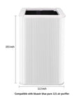 Replacement Filter For Blueair Blue Pure 121 Air Purifier With True HEPA Capability, side view showing dimensions