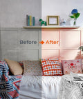 Pro Grade Ultra Lightweight Electric Paint Sprayer With Detachable Twenty Ounce Cup And Three Modes For No Sweat Furniture Cabinet Wall Door And Deck Painting Jobs White - before and after wall painting transformation.