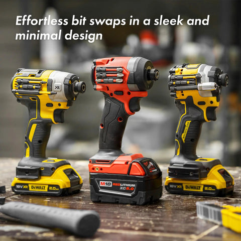 Magnetic Bit Holder For Impact Drivers And Drills, Durable Silicone Sleeve, No Loose Bits on Dewalt and Milwaukee tools