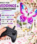 Flapping Wing RC Butterfly Drone With Sensor Assisted 4 Axis Gyro Stabilizer LED Lights Easy For Adults To Fly Realistic Insect Toy