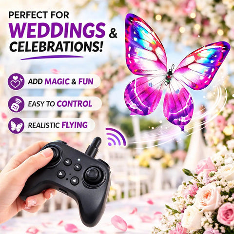 Flapping Wing RC Butterfly Drone With Sensor Assisted 4 Axis Gyro Stabilizer LED Lights Easy For Adults To Fly Realistic Insect Toy