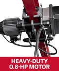 Close-up of 5-Ton Two-Speed Electric Trolley With 0.8 HP Motor, 460V 3-Phase, Indoor Outdoor Use, IP55 Trolley, IP65 Pendant