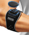 Elbow Brace For Tendonitis And Tennis Elbow With Gel Pad, Relief For Men And Women shown on arm with adjustable forearm strap