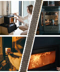 NQEUEPN fireplace gasket rope seal, self-adhesive fiberglass rope; braided gray, 6.56 ft x 0.4 in x 0.08 in.