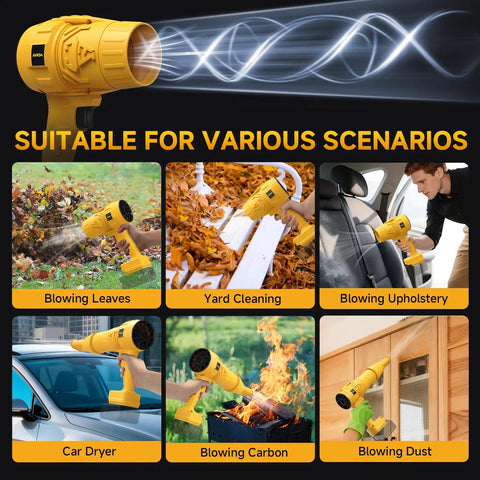 Cordless Leaf Blower For 20V Max Battery Compatibility Mini Turbo Jet Handheld Blower For Quick Yard Cleanup And Dust Blasting Car Drying Tool Battery Not Included Tool Only Beast Turbine Power Up To 300000 RPM scenarios image