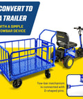 Heavy Duty Goodyear Cargo Trailer With 1200 Lbs Capacity, Aluminum Utility Cart for easy towing with D-shaped pins.