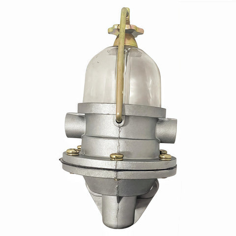 Front view of Mechanical Fuel Pump With Glass Bowl For Willys Jeep 134 L Head And F Head Engines Compatible With MB GPW CJ2A CJ3A CJ3B CJ5 CJ6 Jeep