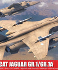 SEPECAT Jaguar 1/48 Scale Model Kit GR.1A - Plastic Aircraft Kit For Builders And Hobbyists box cover with plane image