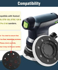 Heavy Duty 125mm 8 Hole Sanding Pad For Festool ETS 125 ES 125 ETSC 125 Random Orbit Sanders Pro 5 Ltd with sander compatibility