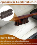 Dope Leather Brush For Car Detailing With Horsehair Bristles And Wood Handle used on leather seats