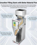 Straight Up Reliable Automatic Granule Filler Machine With Digital Scale Pro Level 304 Stainless Steel Powder Doser in action.