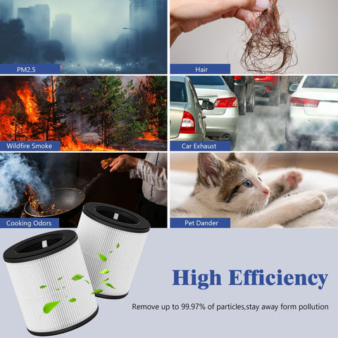 2 Packs D10 Replacement Filters For Tailulu D10 Air Purifier 3 In 1 Premium Activated Carbon Filter with aroma pads image