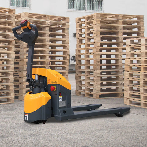 No Sweat Full Electric Pallet Jack With 4400 Lb Capacity And 7.3 Inch Lift Height Built Tough For Tight Spaces And Heavy Duty Logistics Hauling
