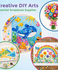 Creative DIY arts projects using the Three Size Circle Hole Punch Set for scrapbooking and card making includes 1 inch, five eighth inch, and three eighth inch circles.