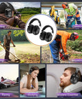 34dB Noise Canceling Ear Protection Headphones For Shooting And Loud Work Thickened Headband Earmuffs In Various Settings