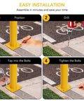 Easy installation steps for Six Piece Built Like A Tank Thirty Six Inch Yellow Steel Safety Bollard Posts With Four Point Five Inch Diameter