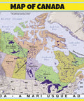 Canada Wall Map 18x24 Laminated Poster For Classrooms And Homes With Vivid Imagery And Bright Colors Perfect For Easy Geography Learning And Dope Classroom Decor