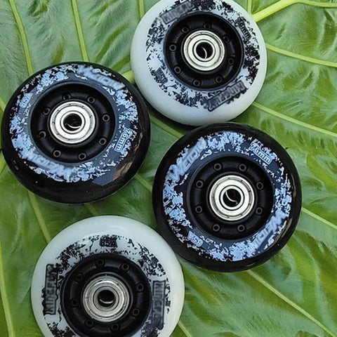 8 Pack Inline Skate Wheels Replacement With Bearings For Indoor And Outdoor Use 72Mm 76Mm 80Mm 85A Hardness Low Noise