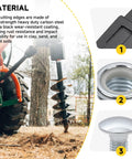 4 Pack 3 Point Auger Teeth Replacement For Most Heavy Duty 3 Point Tractor Post Hole Digger Augers Bits With Bolts